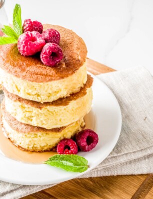 Vegan japanse soufflé pannenkoekjes