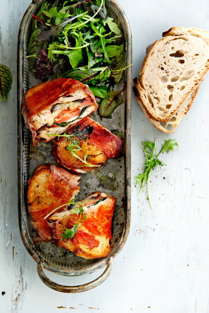 Auberginesandwich met parmaham