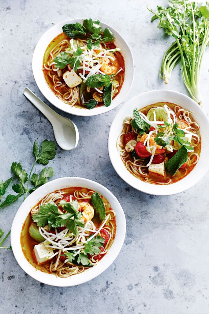 garnalen tom yam (pittige Thaise noedelsoep)