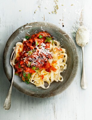 tagliatelle met lamsbolognese