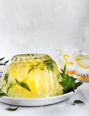 Gin tonic-jelly met citroen & verveine