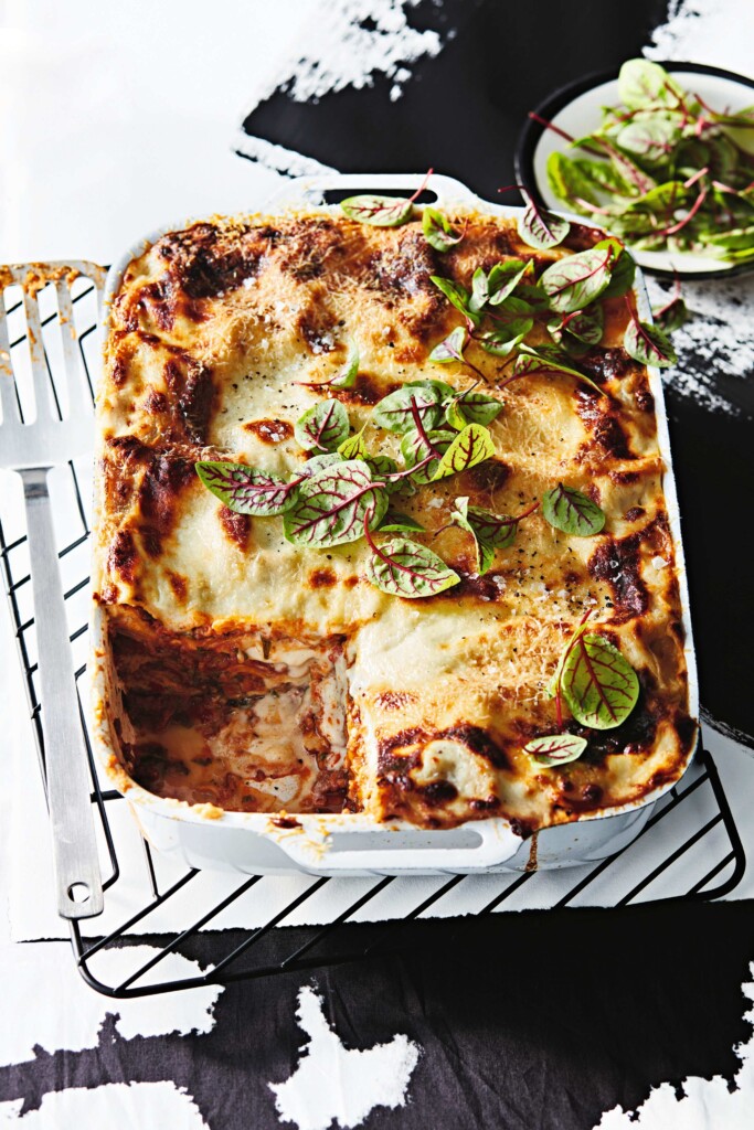 Lasagne met runderbouillon