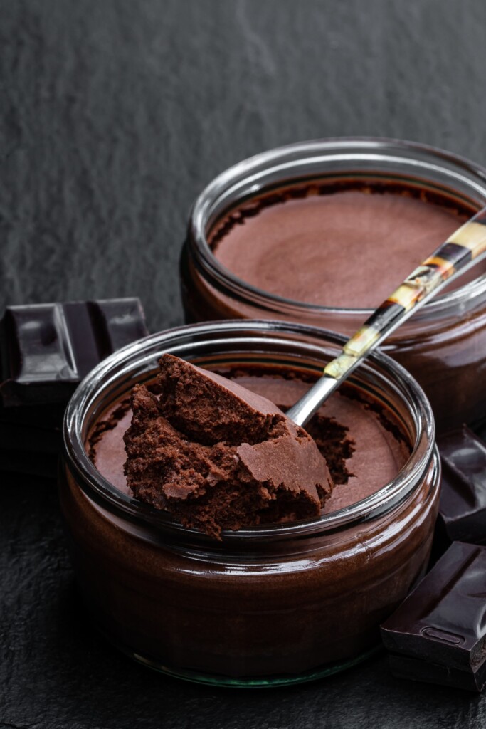 klassieke chocolademousse met pure chocolade