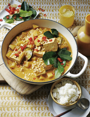 Snelle massamancurry met tofoe