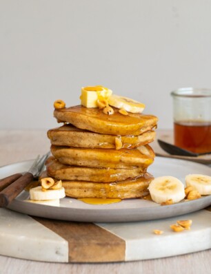 bananenbrood pancakes uit de blender