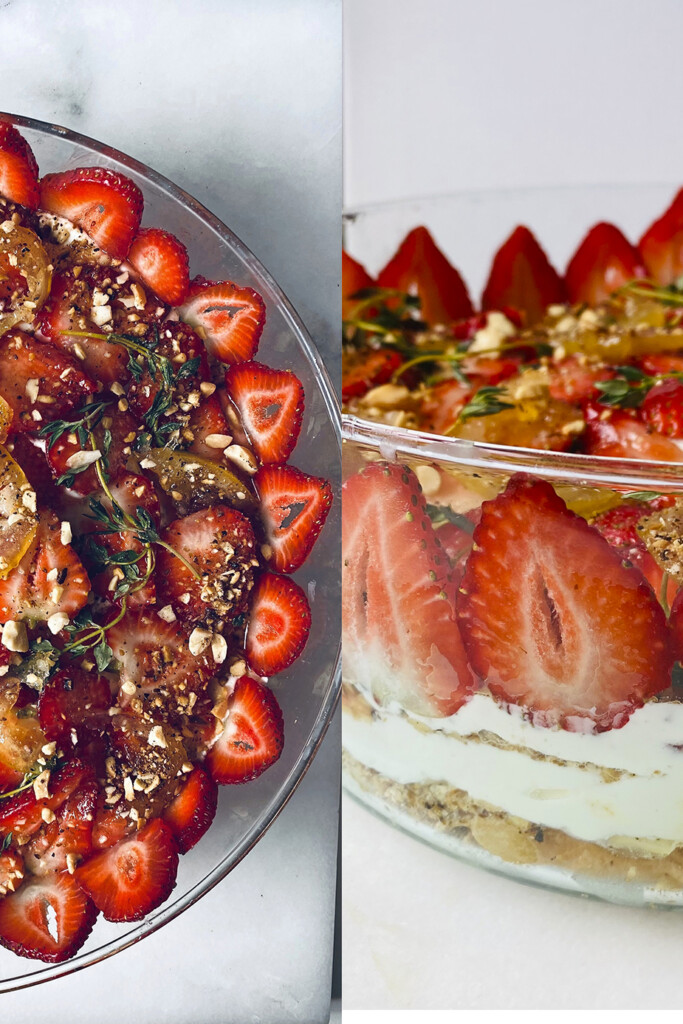 Trifle met aardbeien & vlierbloesem (met stap-voor-stapfoto’s)