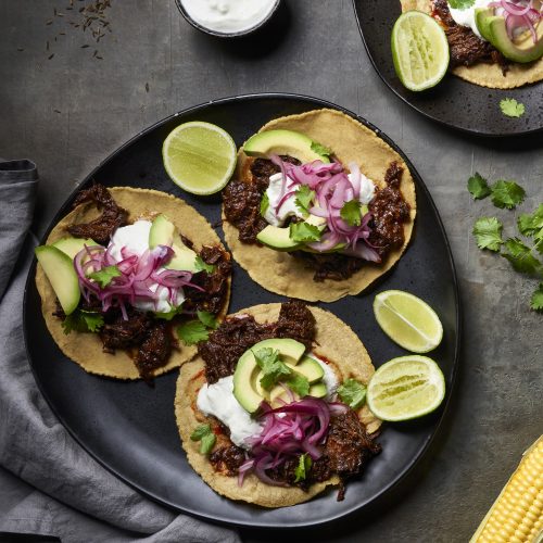 Mexicaanse taco’s con carne guisada (gestoofd rundvlees)