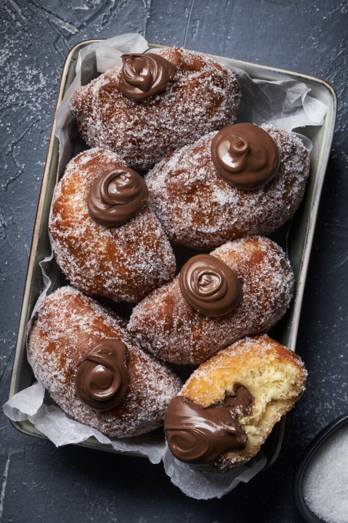 bombolini met chocolade of vanilleroomvulling