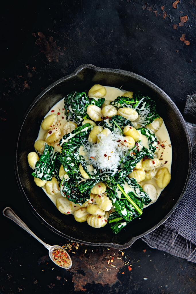 gnocchi met cavalo nero en pecorino