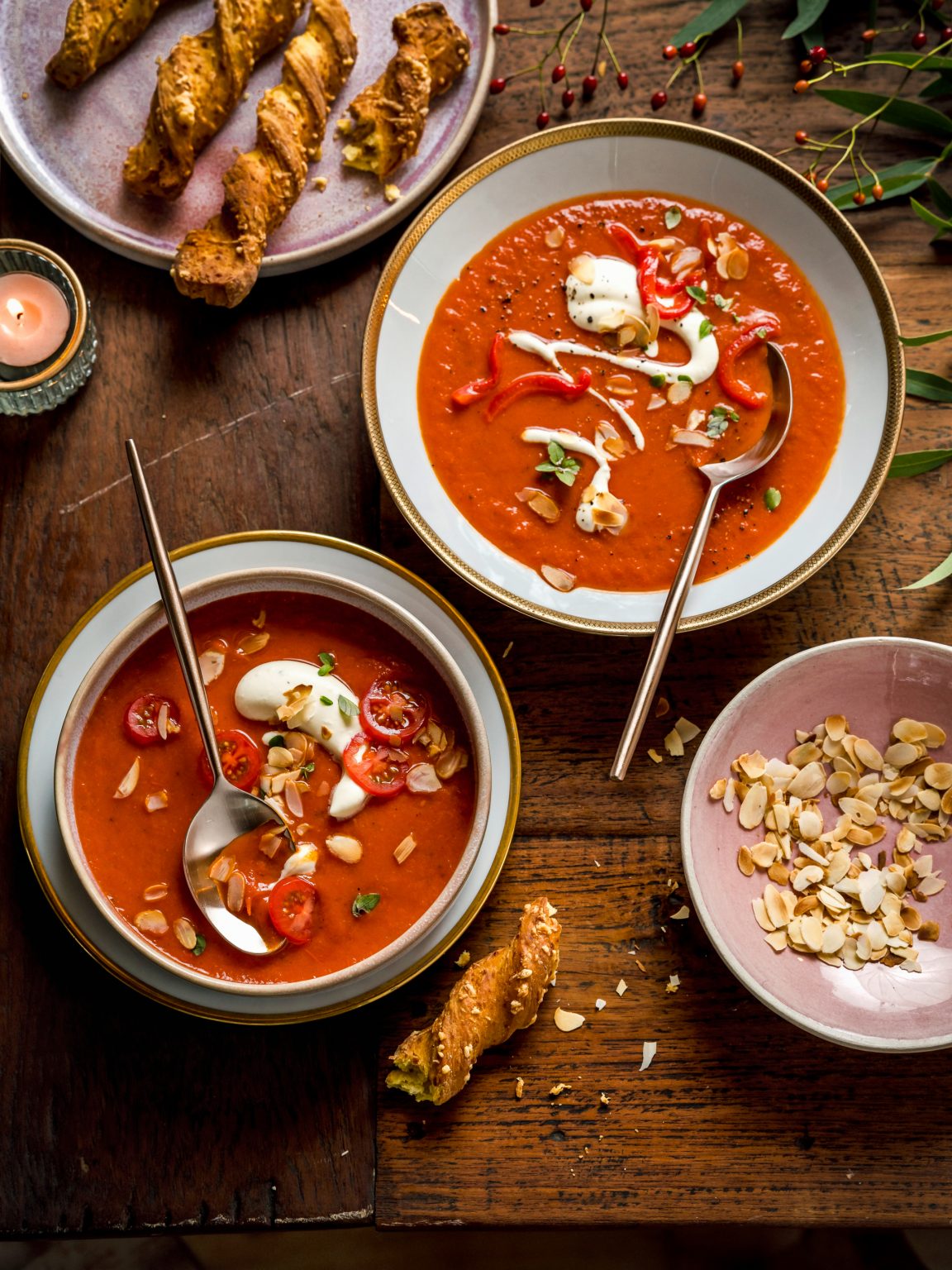 geroosterde paprikasoep met maderaroom