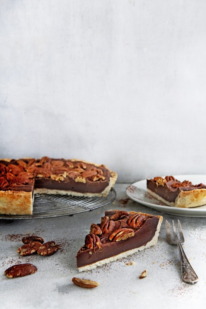 pecan pie met chocoladefudge