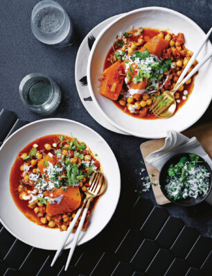 vegetarische tajine met kikkererwten