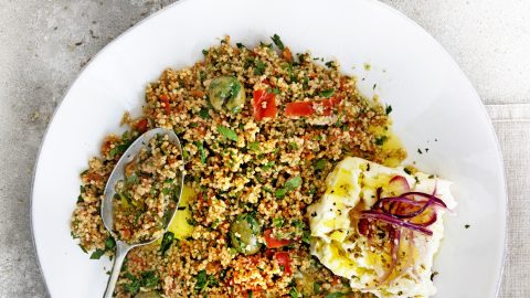 tomatencouscous met fetapakketje