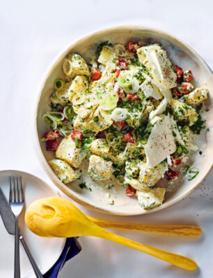 aardappelsalade met feta & chorizo