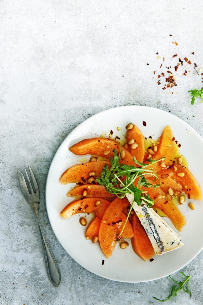 meloencarpaccio met gorgonzola