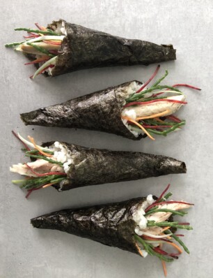 temaki: makreel-zeekraal handroll – een stap voor stap uitleg