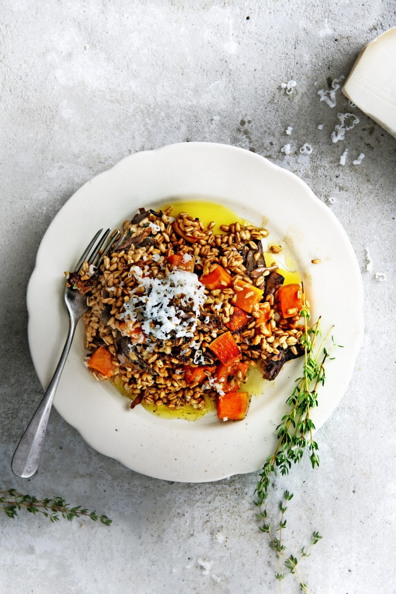 speltrisotto met geroosterde pompoen & gerijpte geitenkaas | delicious ...