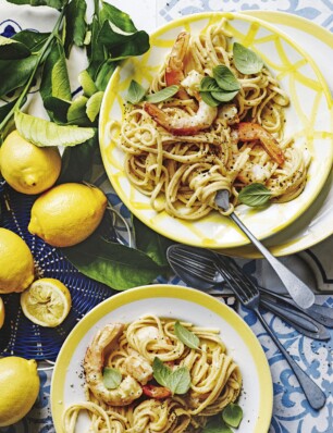 pasta al limone met garnalen