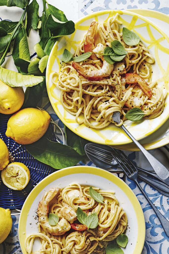 pasta al limone met garnalen