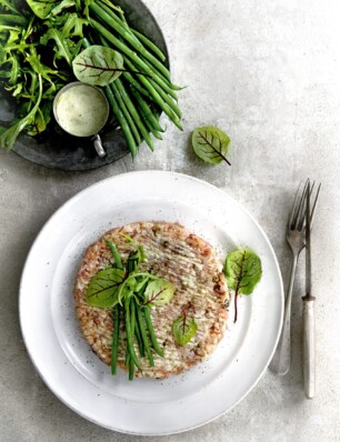 tartare van tonijn met dragondressing & haricots verts