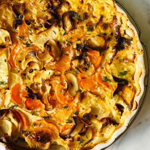 gratin van wortel, pastinaak en aardappel