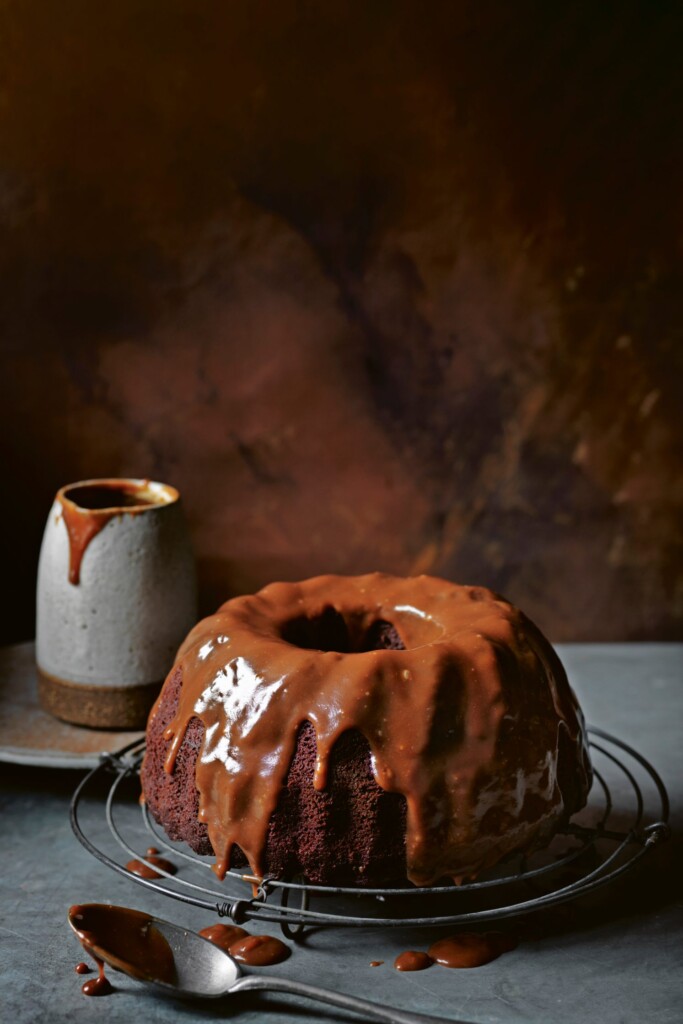 chocolade tulband met karamelsaus