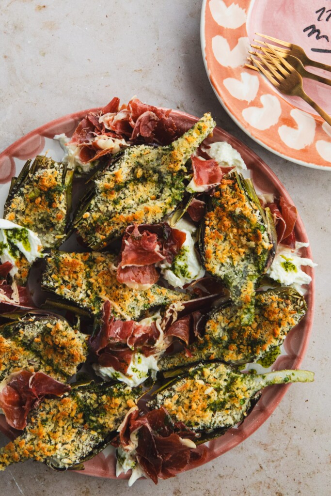 artisjokken uit de oven met pata negra en buffelmozzarella – uit Pien laat haar eten zien vol. 2