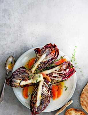 gegrilde radicchio met bloedsinaasappel-tijmboter