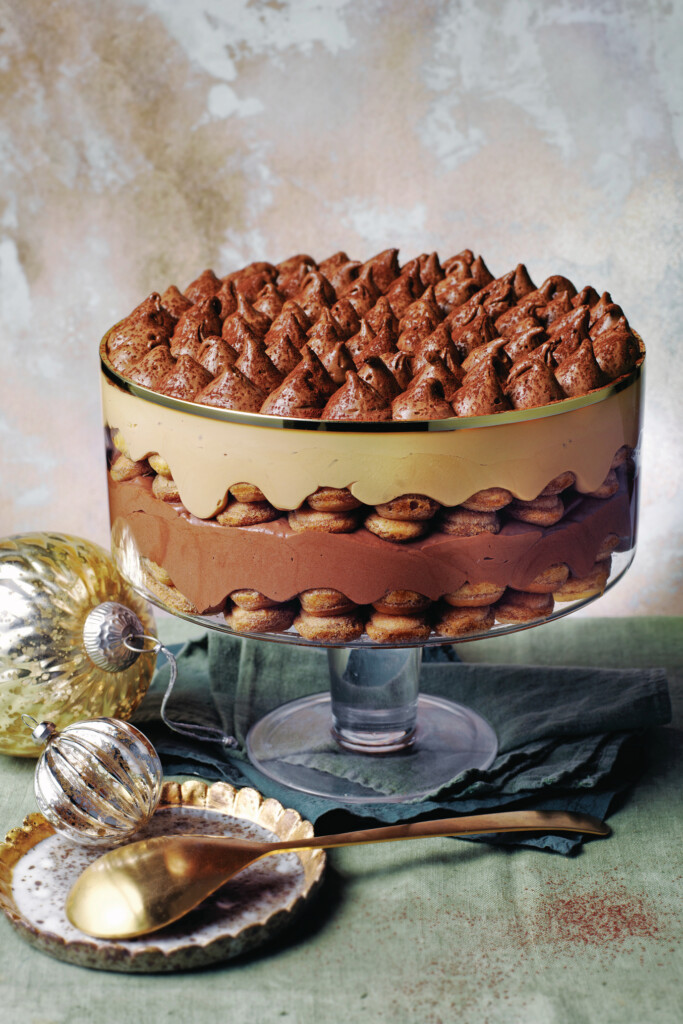 chocolademousse trifle met karamel