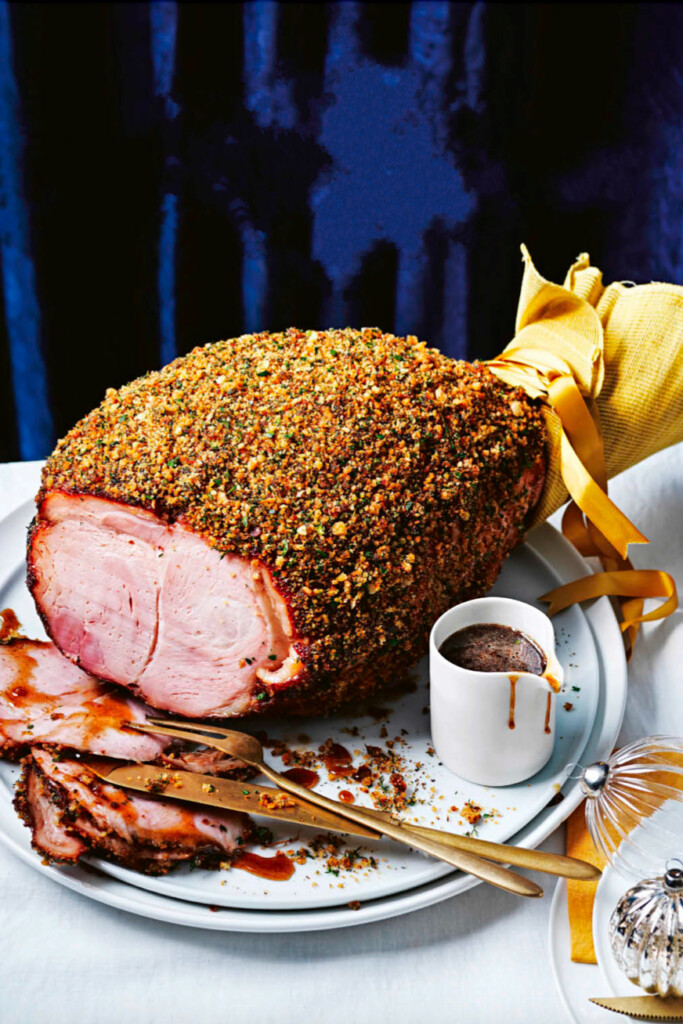 ham met krokante peterselie-pralinekorst