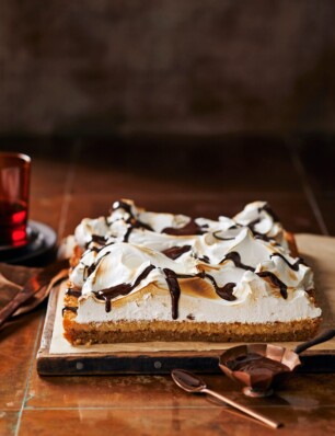 s’mores-taart met karamel