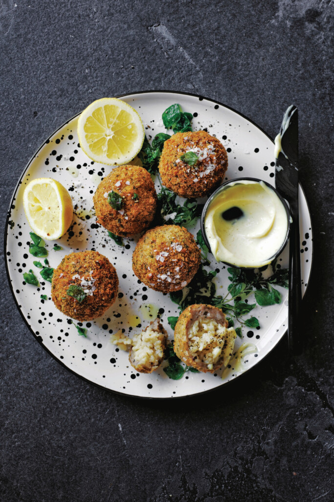 arancini met saucijs en venkelzaad