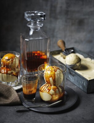 whisky-affogato met whisky-semifreddo