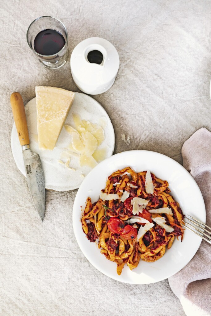 pasta met ‘nduja en tomaat