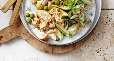 Italiaanse aardappelsalade met stracciatella dressing