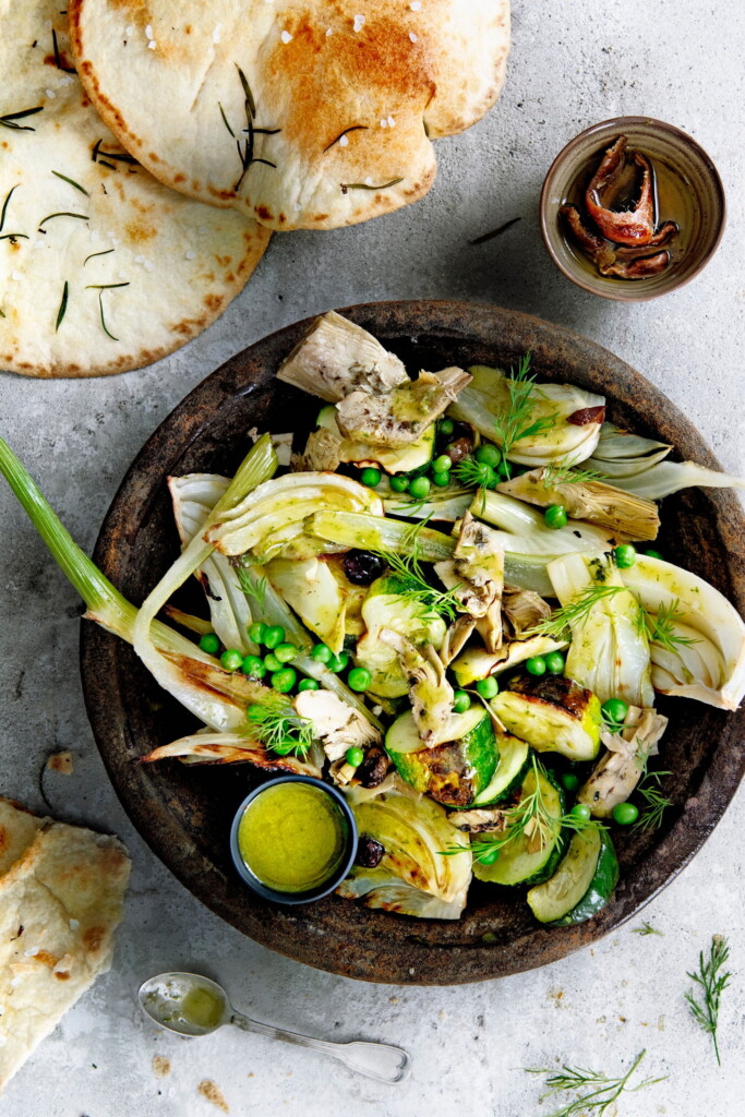 lentesalade: insalata primavera met ansjovis