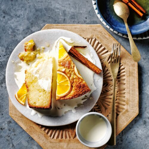 bakpoeder vervangen Griekse sinaasappelcake met kaneel