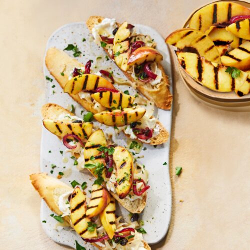 bruschetta met nectarine