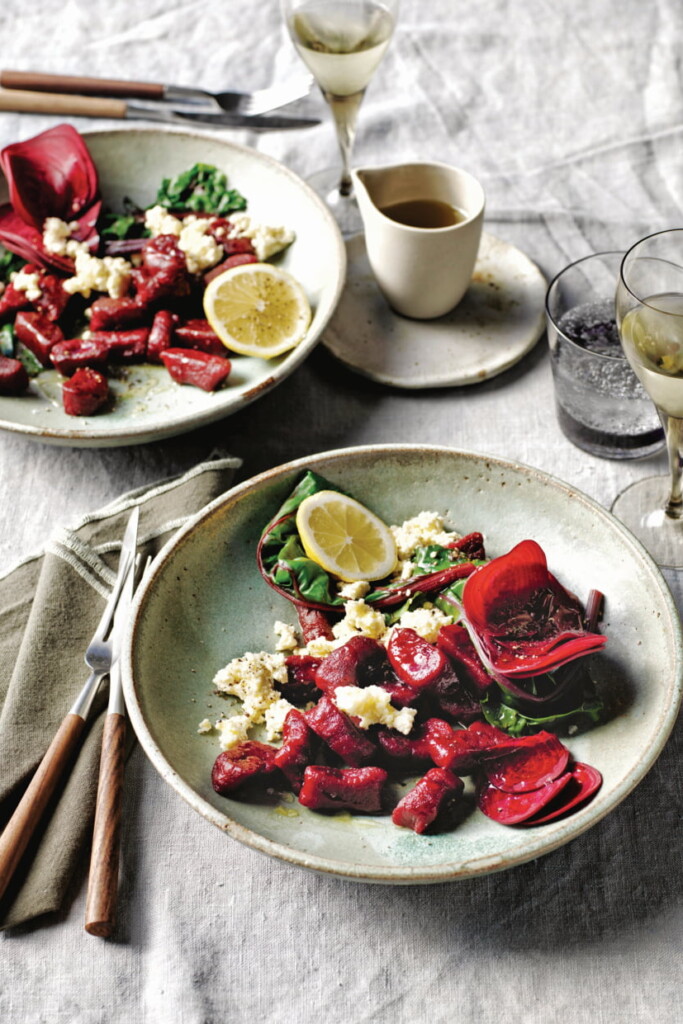 gnocchi van rode biet met verse ricotta