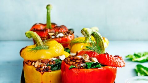 Gevulde paprika met gemarineerde linzen, geitenkaas en chili-olie_preview