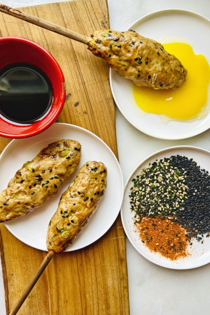 kipgehaktspiesjes (tsukune) met yakitorisaus: stap voor stap recept