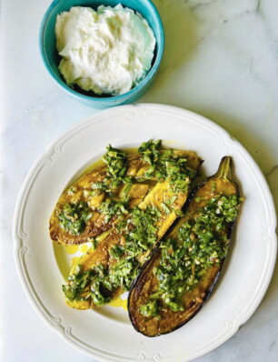 stap voor stap courgette en aubergine steaks