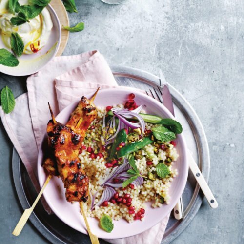 kipspiesjes met harissa