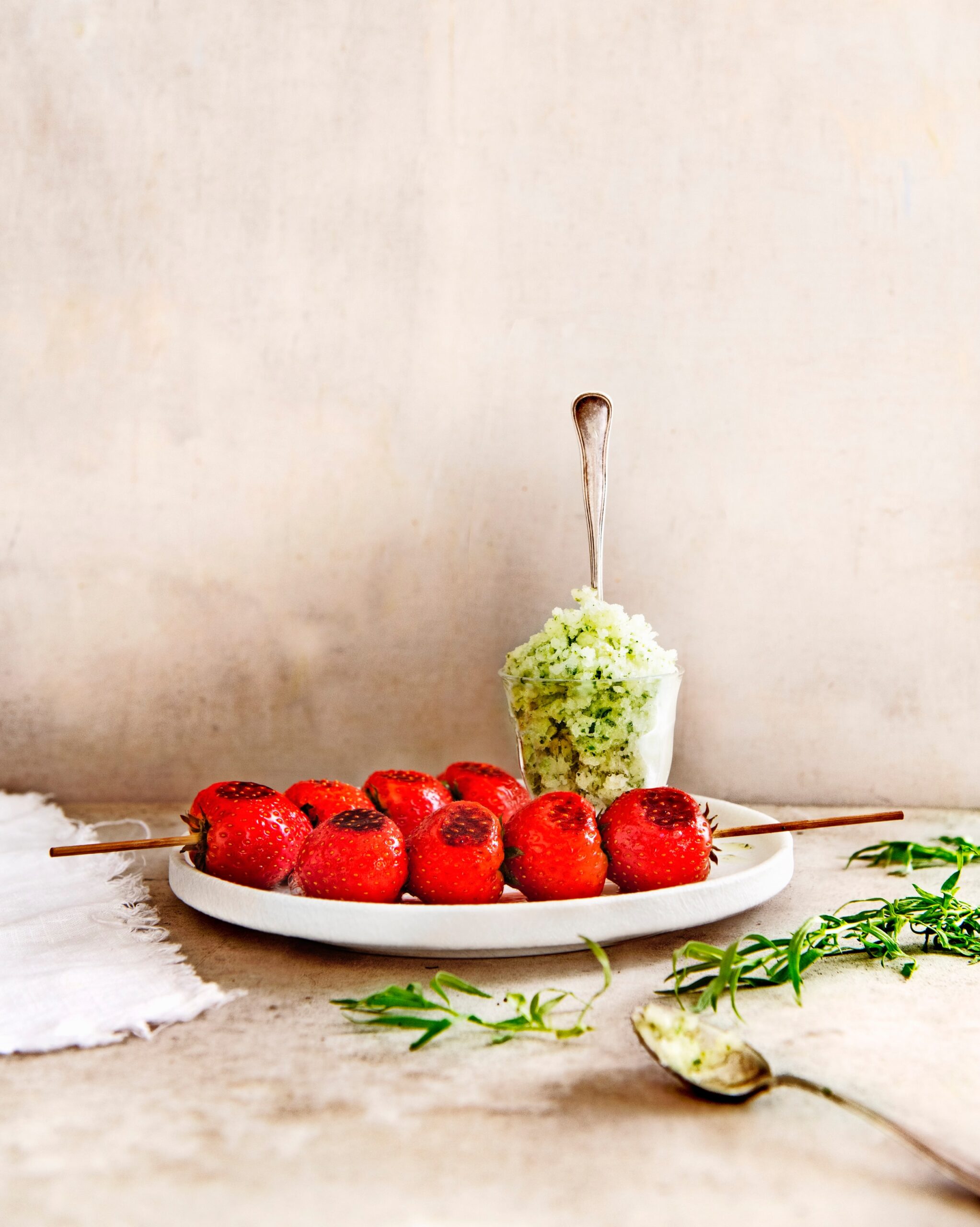 aardbeienspiesjes van de bbq