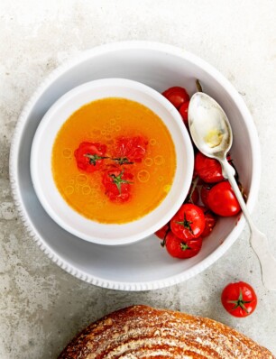 tomatenbouillon met pastis