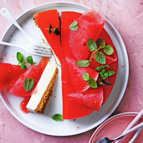 watermeloen cheesecake gember