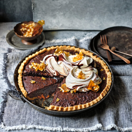 pindataart met fudge-vulling