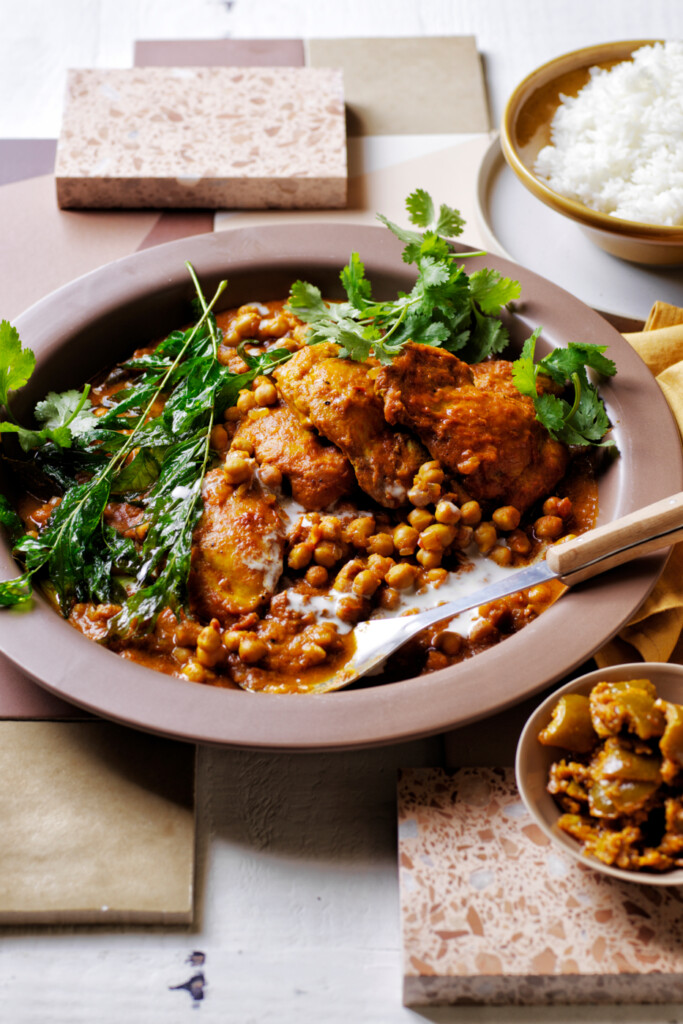 kipcurry met kikkererwten en kokos