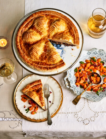 perengalette met mandarijn-muntsalade