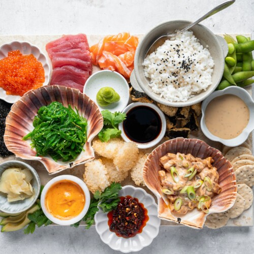 sushi board van de plank